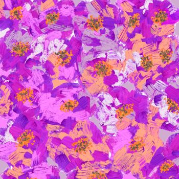 Printmaking titled "Floral composition.…" by Vafa Majidli, Original Artwork, Digital Print