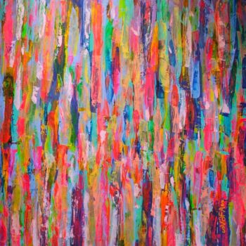 Картина под названием "Colorful Worlds 2" - Vafa Majidli, Подлинное произведение искусства, Акрил