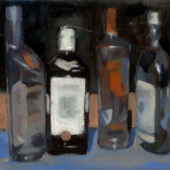 Peinture intitulée "let's get drunk" par Vafa, Œuvre d'art originale, Huile