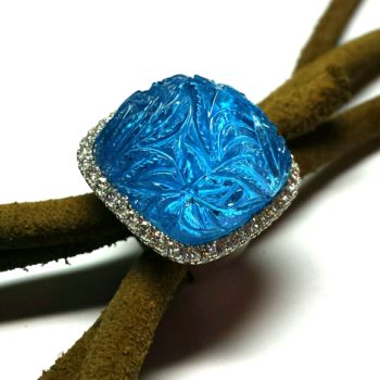 Художественная композиция под названием "Ring London Blue To…" - Vahagn Chakmishyan, Подлинное произведение искусства, Ювели…
