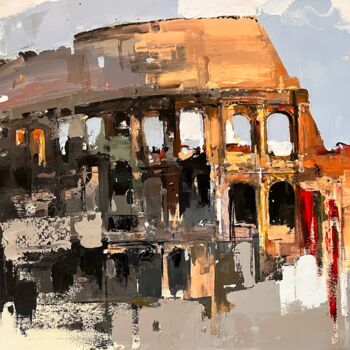Pintura intitulada "Fall of Rome" por Vahan Shahbazyan, Obras de arte originais, Óleo