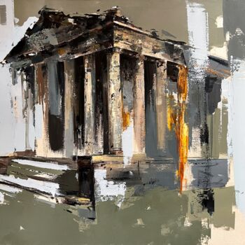 Painting titled "Ancient Temple of G…" by Vahan Shahbazyan, Original Artwork, Oil