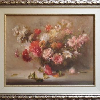 Painting titled "flowers" by Vahe Yeremyan, Original Artwork