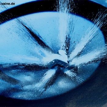 Malerei mit dem Titel "Sprung ins Wasser" von Sascha Siebdrat, Original-Kunstwerk, Öl