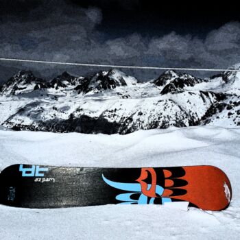 Fotografie getiteld "Snowboard" door Vaïni, Origineel Kunstwerk, Gemanipuleerde fotografie