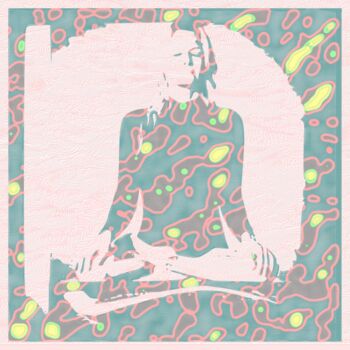 Digitale Kunst mit dem Titel "Yoga illustration" von Vaïni, Original-Kunstwerk, Digitale Malerei