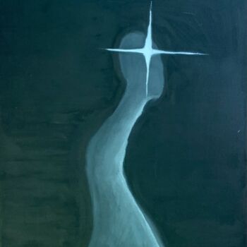 Painting titled "Non-existence" by Vaire Valier, Original Artwork, Oil Mounted on Wood Stretcher frame