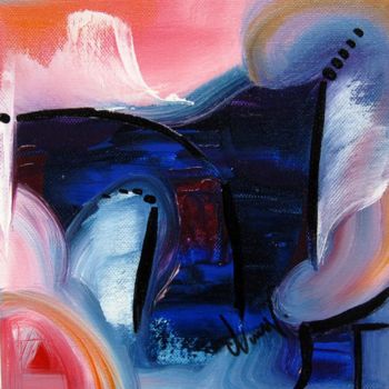 Peinture intitulée "Le glacier" par Valerie Nunes, Œuvre d'art originale, Huile