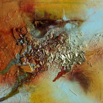 Malerei mit dem Titel "Souvenir lointain" von Valerie Nunes, Original-Kunstwerk, Öl