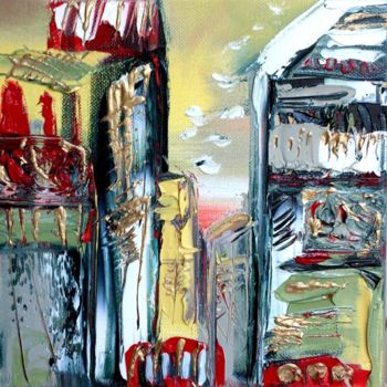 Peinture intitulée "Jolie balcons" par Valerie Nunes, Œuvre d'art originale, Huile