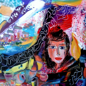 Malerei mit dem Titel "Ella" von Valerie Nunes, Original-Kunstwerk, Acryl
