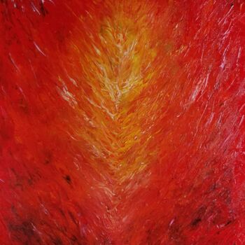 Pintura titulada "Flama" por Vala, Obra de arte original, Oleo Montado en Panel de madera