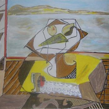 Pintura titulada "Fenêtre sur l'horiz…" por Valbrun, Obra de arte original, Acrílico