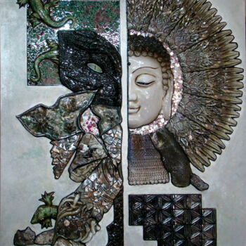 Escultura intitulada "Ligthting up Darkne…" por Valdif, Obras de arte originais, Cerâmica