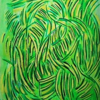 Pintura titulada "Studio in verde" por Gilvillelas, Obra de arte original