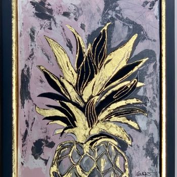 Peinture intitulée "Pineapple" par Valentina Guerinoni, Œuvre d'art originale, Acrylique