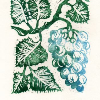 Printmaking titled "grapes.jpeg" by Valentina Arepyeva, Original Artwork