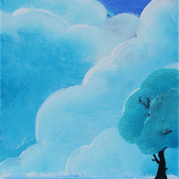 Pittura intitolato "Синий" da Valentin Ivanov, Opera d'arte originale, Acrilico