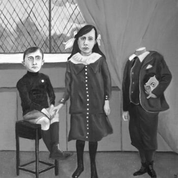 Pittura intitolato "Ici, trois enfants…" da Valentin Sannier, Opera d'arte originale, Acrilico