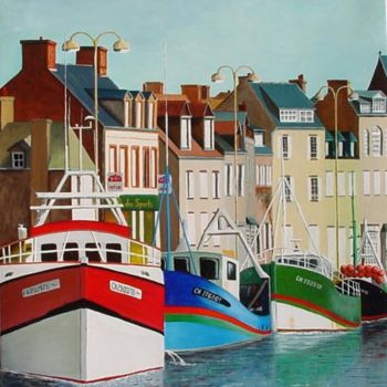 Pintura intitulada "Cherbourg" por Bernard Valentin, Obras de arte originais