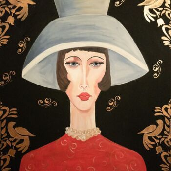 Painting titled "Pearl Necklace 2" by Valentina Baicuianu, Original Artwork, Acrylic