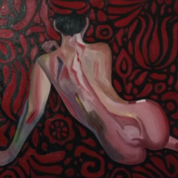 Schilderij getiteld "Nude" door Valentina Baicuianu, Origineel Kunstwerk, Olie