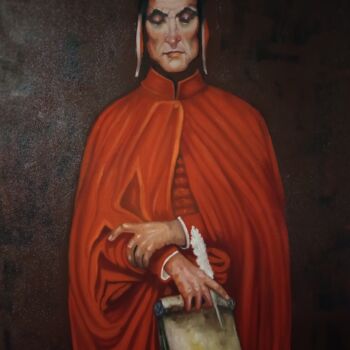Картина под названием "The Poet" - Valentina Baicuianu, Подлинное произведение искусства, Масло