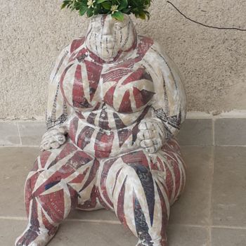 Sculpture titled "Fatty" by Valentina Brusilovskaya, Original Artwork, Ceramics