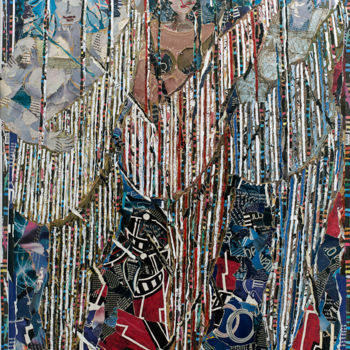 Collages intitulée "Moulin Rouge" par Valentina Brusilovskaya, Œuvre d'art originale