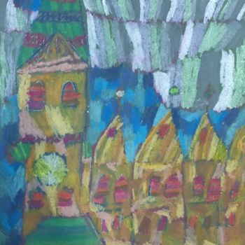 Картина под названием "Сatholic church" - Valentina Budarina, Подлинное произведение искусства, Пастель