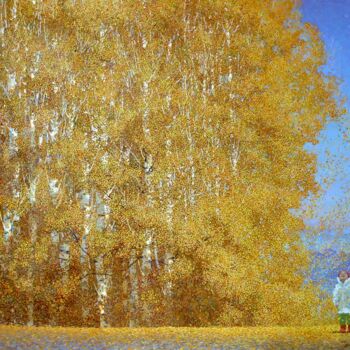 Картина под названием ""Золотая осень"" - Валентина Черных, Подлинное произведение искусства, Масло