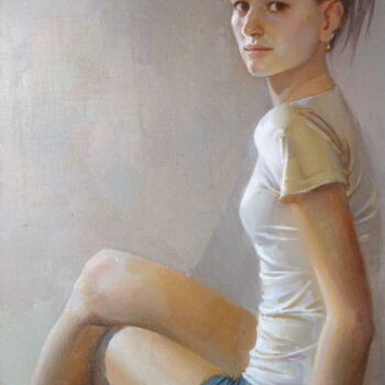 Painting titled ""Self-portrait".jpg" by Valentina Cernyh, Original Artwork, Oil