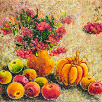 「Bright Autumn」というタイトルの絵画 Valentina Kramarenkoによって, オリジナルのアートワーク, オイル