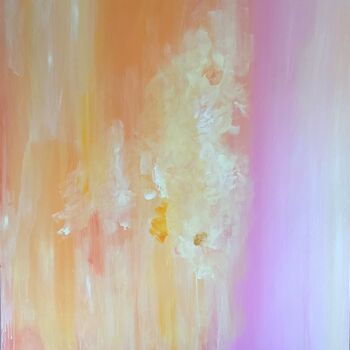 Painting titled "Flowing yellow" by Valentina Majer, Original Artwork, Acrylic