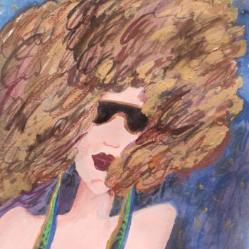 Peinture intitulée "Rock'n'roll baby" par Valentina Pushkareva, Œuvre d'art originale, Aquarelle