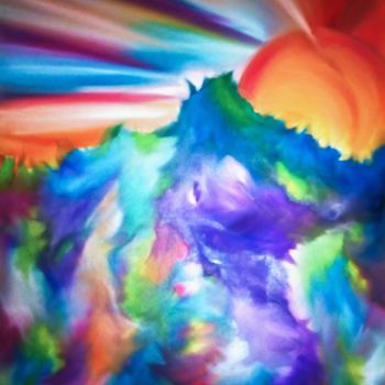 Pittura intitolato "L' alba sul colle" da Valentina Quiri, Opera d'arte originale, Acrilico