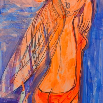 Картина под названием "Южная ночь" - Valentina Samoilik-Artyushenko, Подлинное произведение искусства, Акрил