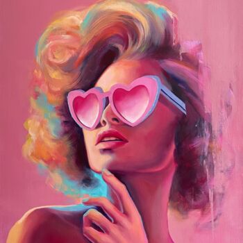 Картина под названием "I love you" - Valentina Shatokhina, Подлинное произведение искусства, Масло Установлен на Деревянная…