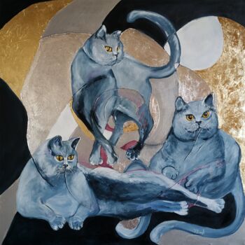 Painting titled "Три грации." by Valentina Simma, Original Artwork, Oil