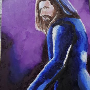 Peinture intitulée "Bucky Barnes" par Valentine. M, Œuvre d'art originale, Huile