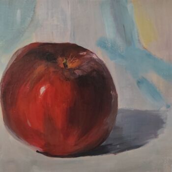 Painting titled "Apple" by Valentine Rayer, Original Artwork, Acrylic