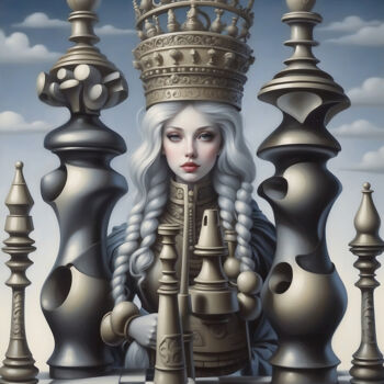 Digital Arts titled "Chess queen" by Valentino Sani, Original Artwork, AI generated image