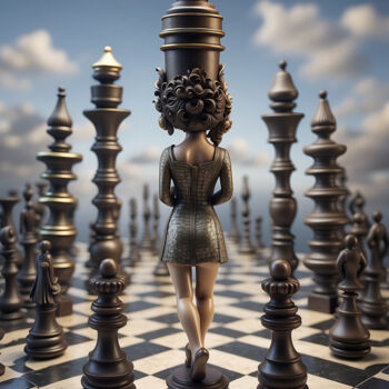 Arts numériques intitulée "Queen gambit" par Valentino Sani, Œuvre d'art originale, Image générée par l'IA