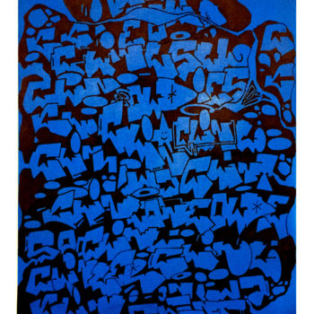 Peinture intitulée "Toile Base" par Klint, Œuvre d'art originale, Bombe aérosol
