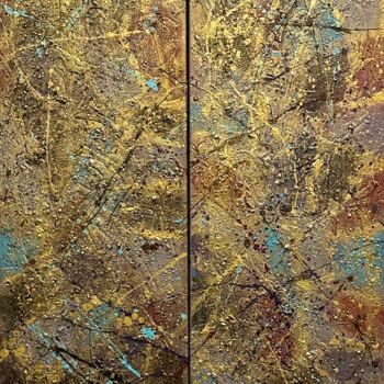 Painting titled "Abstract  Two panel…" by Valera, Original Artwork, Acrylic