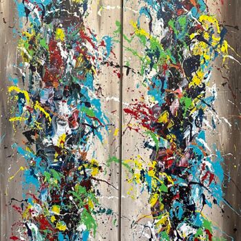 Painting titled "Colorful abstract-…" by Valera, Original Artwork, Acrylic