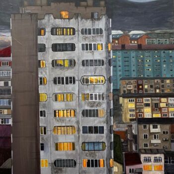 Schilderij getiteld "Apartment" door Valeria Deminova, Origineel Kunstwerk, Acryl
