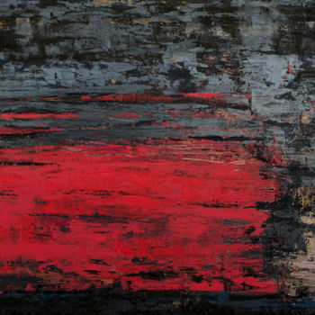 Schilderij getiteld "Rosso e nero" door Valeria Di Blasio, Origineel Kunstwerk, Acryl