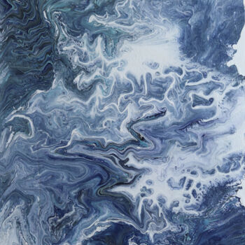 Painting titled "Wave foam" by Valeria Nikitina, Original Artwork, Acrylic