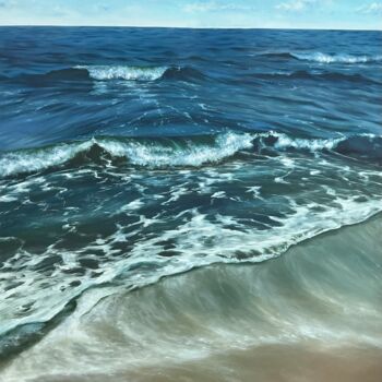 Peinture intitulée "Waves of Patara" par Valeria Ocean, Œuvre d'art originale, Huile